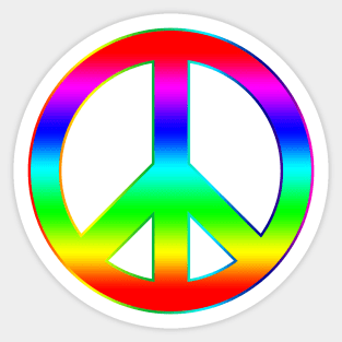 Rainbow Peace Symbol Sticker